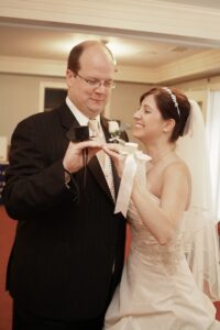 The beautiful marriage of Poppy and Pippy (identity of photobombers in the background is unknown).
